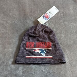 New England Patriots NFL Beanie - Gray with Red & Navy Logo